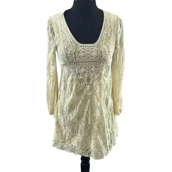 Anthropologie A’reve Lace and Embroidered Mini Dress Size S - Picture 1 of 8
